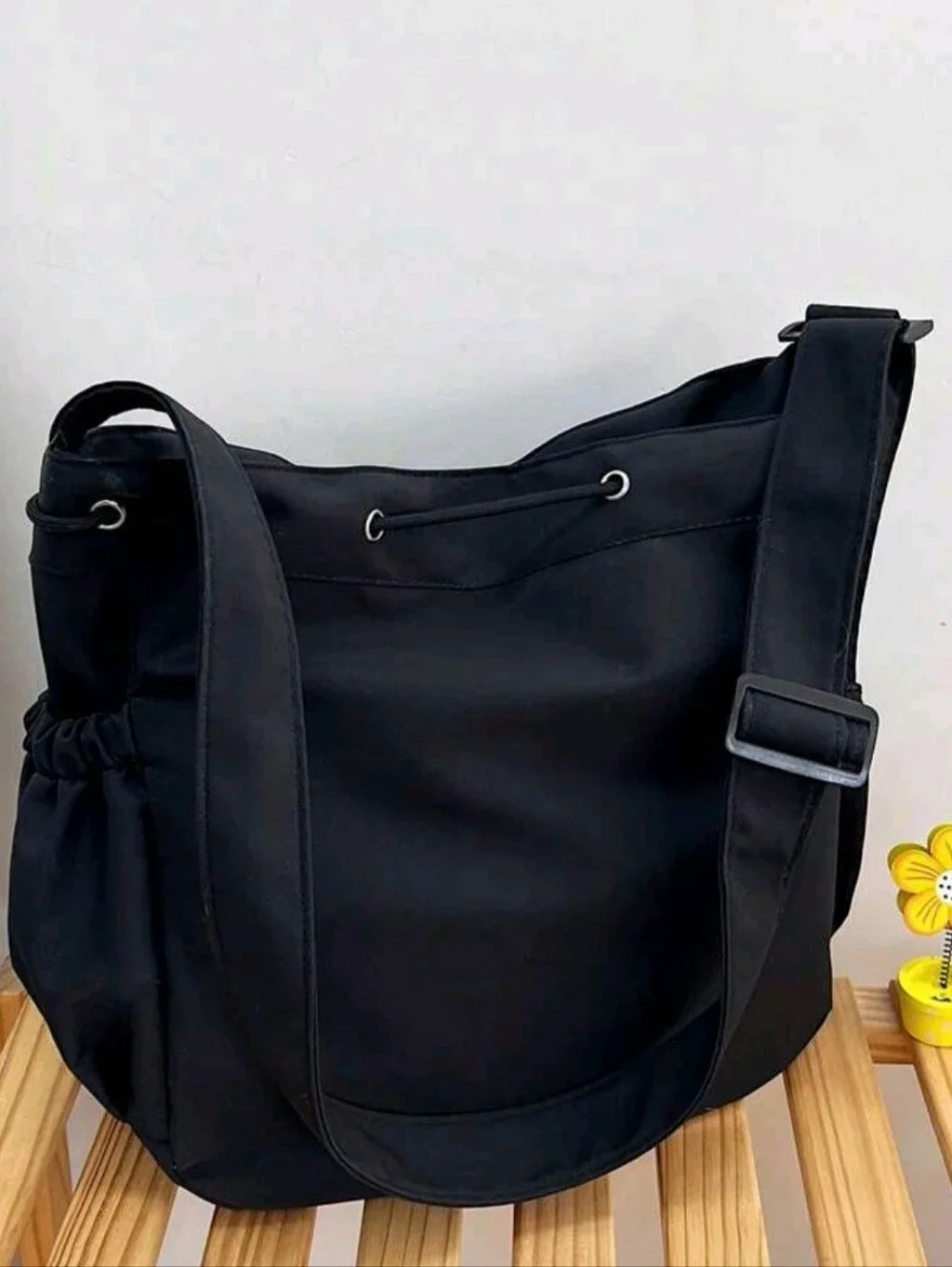 Stylish Black and Green Women's Bag With Stars Decor. New Spring/ Summer Plain